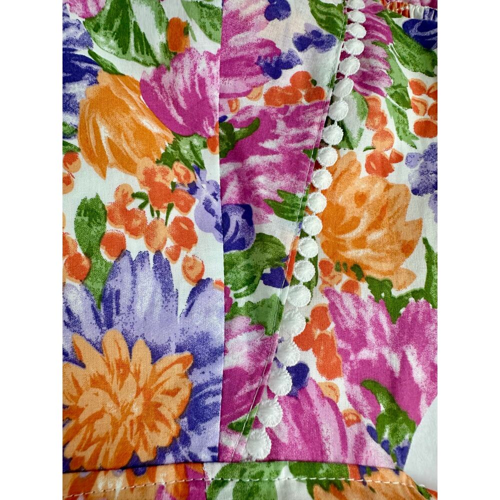 Hello Molly Floral Ruffle Mini Dress Backless Coquette Festival Boho Size 8 - Picture 13 of 16